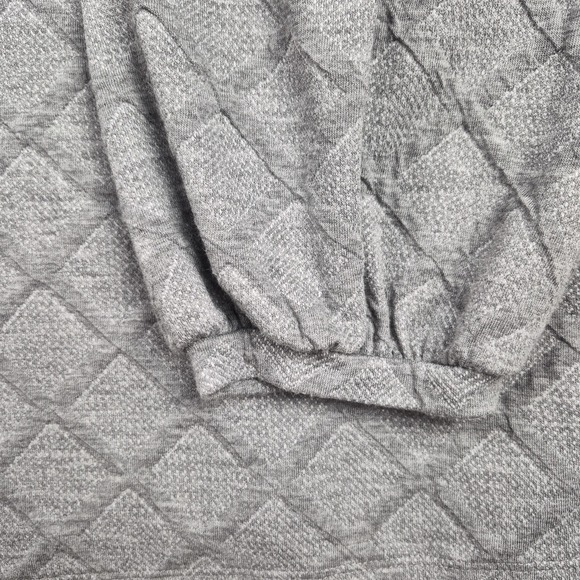 Liz Claiborne Boatneck Gray Windowpane Long Sleeve Shirt Womens Sz 2X - Picture 5 of 9